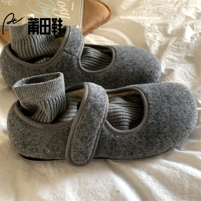 莆田鞋秋冬季温柔高级感可外穿毛毛鞋女保暖平底不累脚玛丽珍单鞋,女鞋,毛毛鞋,淘宝优惠券,粉丝福利购,淘宝优惠卷