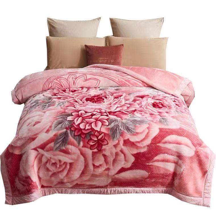 高端毛毯加厚结婚被子双层毯子大红色8斤9斤双人盖毯陪嫁冬季绒毯