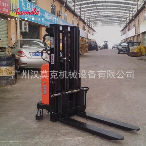 1T1.6m半自动液压堆高车电动升降叉车电升手推升降车堆高车