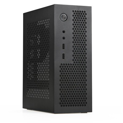 SKTC全新A09迷你桌上型电脑ITX17*17主板小1U电源3.8LHTPC电脑机