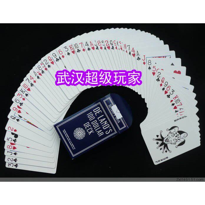 De Land's $100 100美金 标记梯形扑克牌 T型 近景魔术