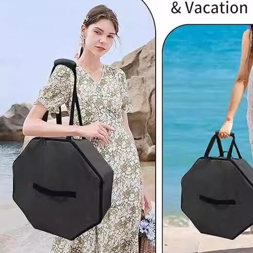 男女帽子收纳盒 旅行用帽子收纳袋可摺叠 牛仔帽套带手柄 帽子盒