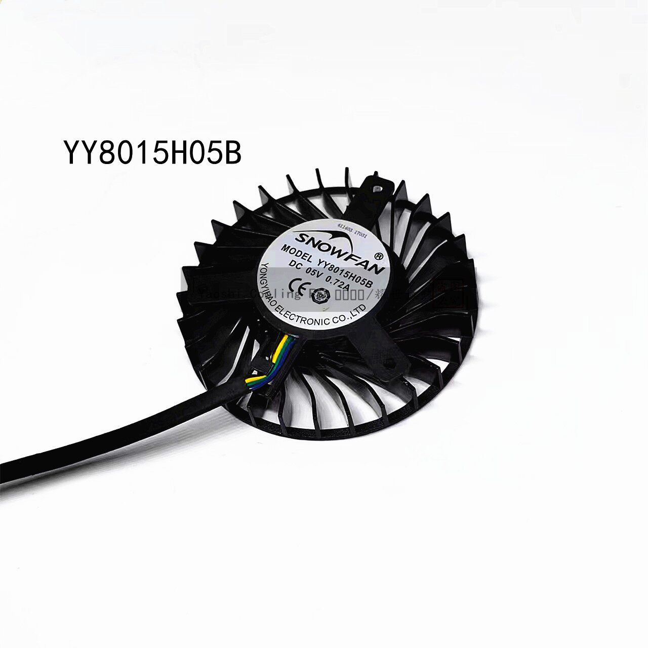 原装SNOWFAN YY8015H05B直径6.5CM孔距4.5 CM0.72A 5V 散热风扇