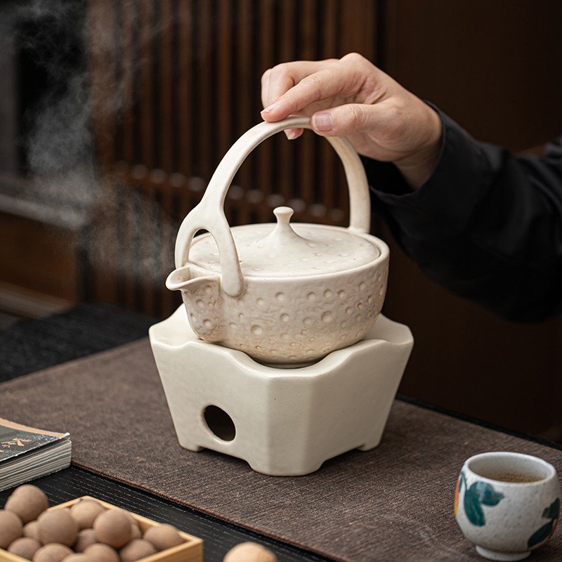 叶屿 梨汤煮茶壶侧把嘟嘟壶围炉煮茶泡茶器煮水壶云朵围炉温茶炉