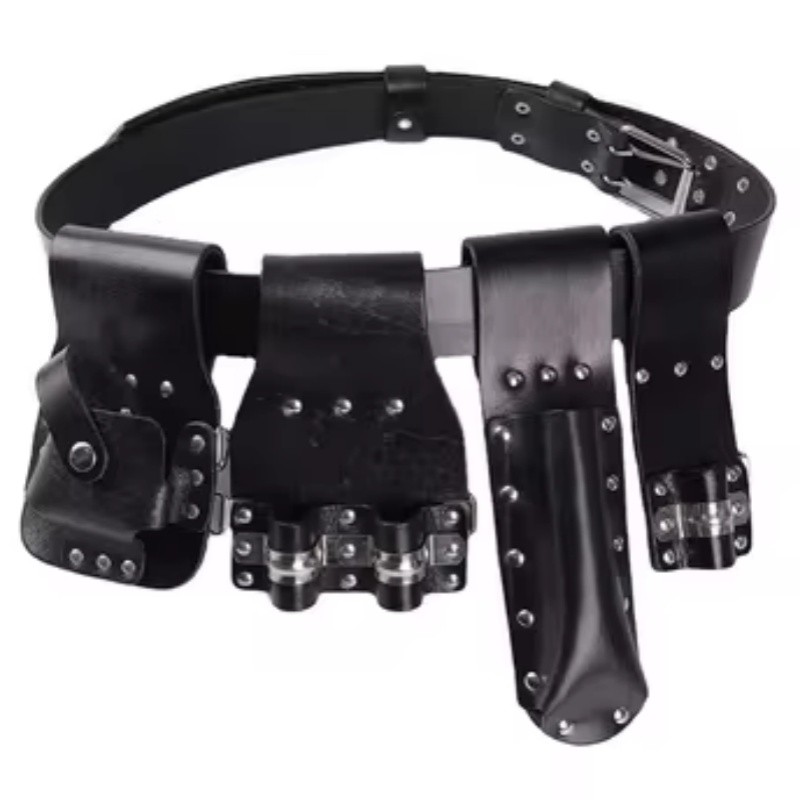 棘轮扳手牛皮套头层牛皮腰包脚手架工具组套电工钳套多功能工具套