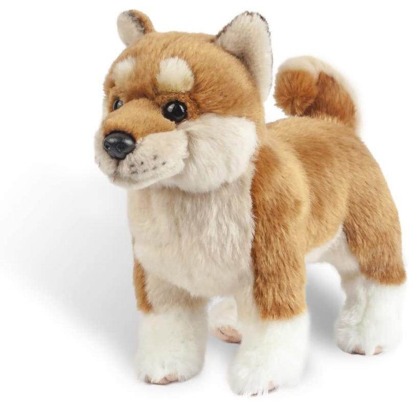 28CM 可爱狗狗玩偶 仿真日本柴犬公仔 站姿狗狗毛绒玩具 仿真动物