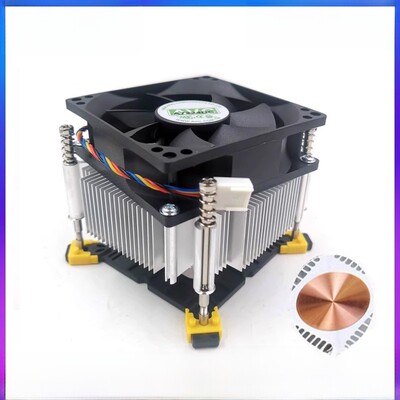AVC铜芯 cpu散热器 超静音4针线温控1155 1150 i3 i5 CPU风扇
