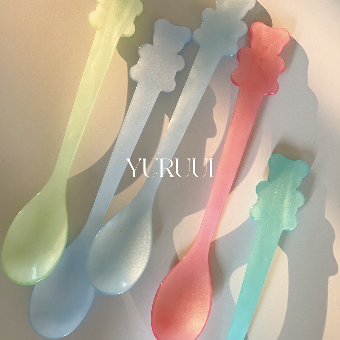 [YURUUI设计师]德国产高品质彩色泰迪熊亚克力谷物勺/酸奶勺