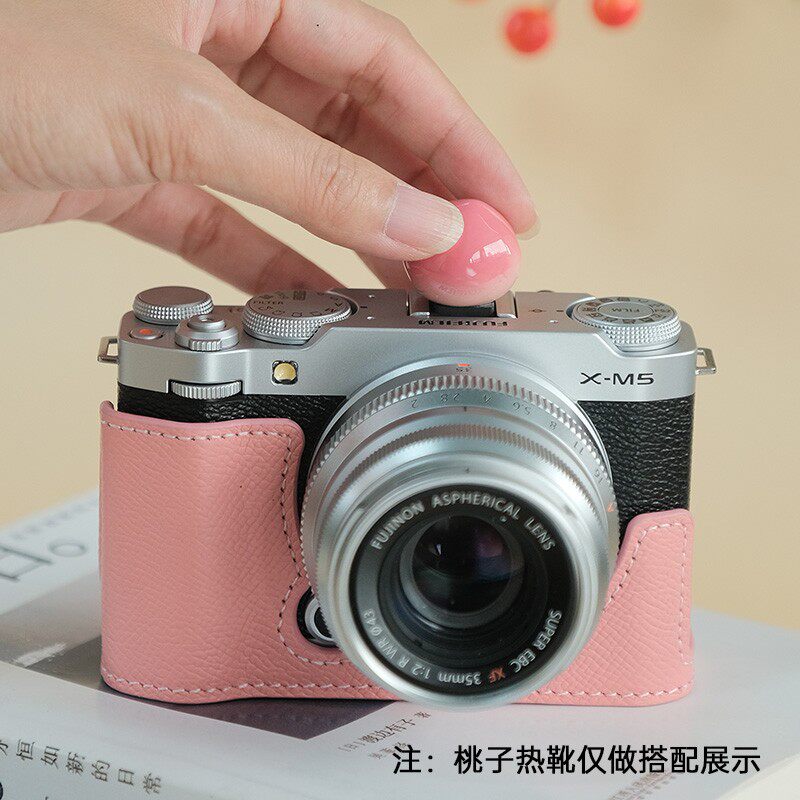 新品 富士XM5皮套XM5保护套XT50牛皮底座XM5相机包配件图片