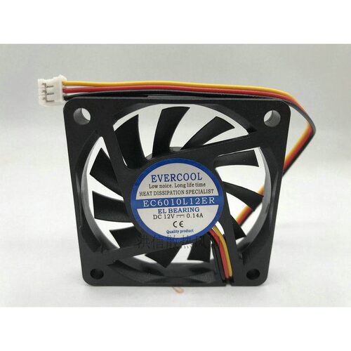 原装EVERCOOL捷冷  EC6010L12ER DC12V 0.14A 3线 静音散热风扇