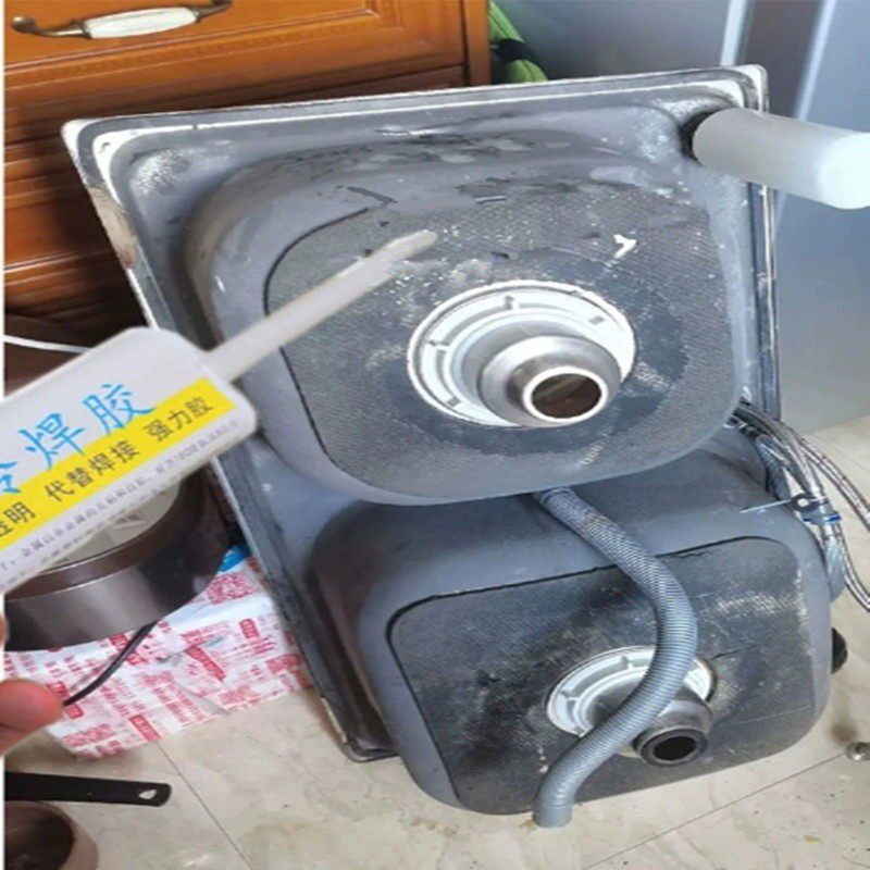 不锈钢水槽固定胶厨房洗碗盆脱落安装胶洗菜盆掉落粘接胶维修台盆