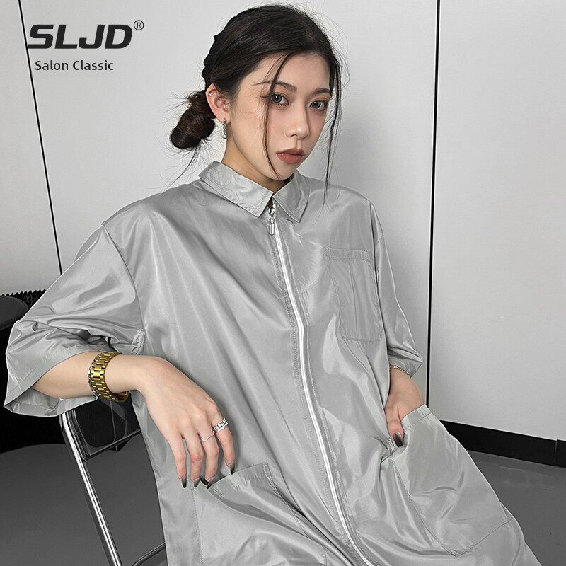 高档不沾发美发工作服发廊剪发中小工服理髲宠物店宽松围裙