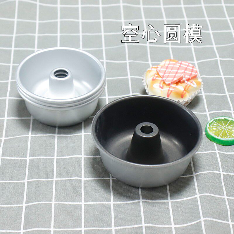 4/5/6/7寸年轮模不沾空心圆模半月烧丹麦红豆不粘蛋糕模具火锅杯