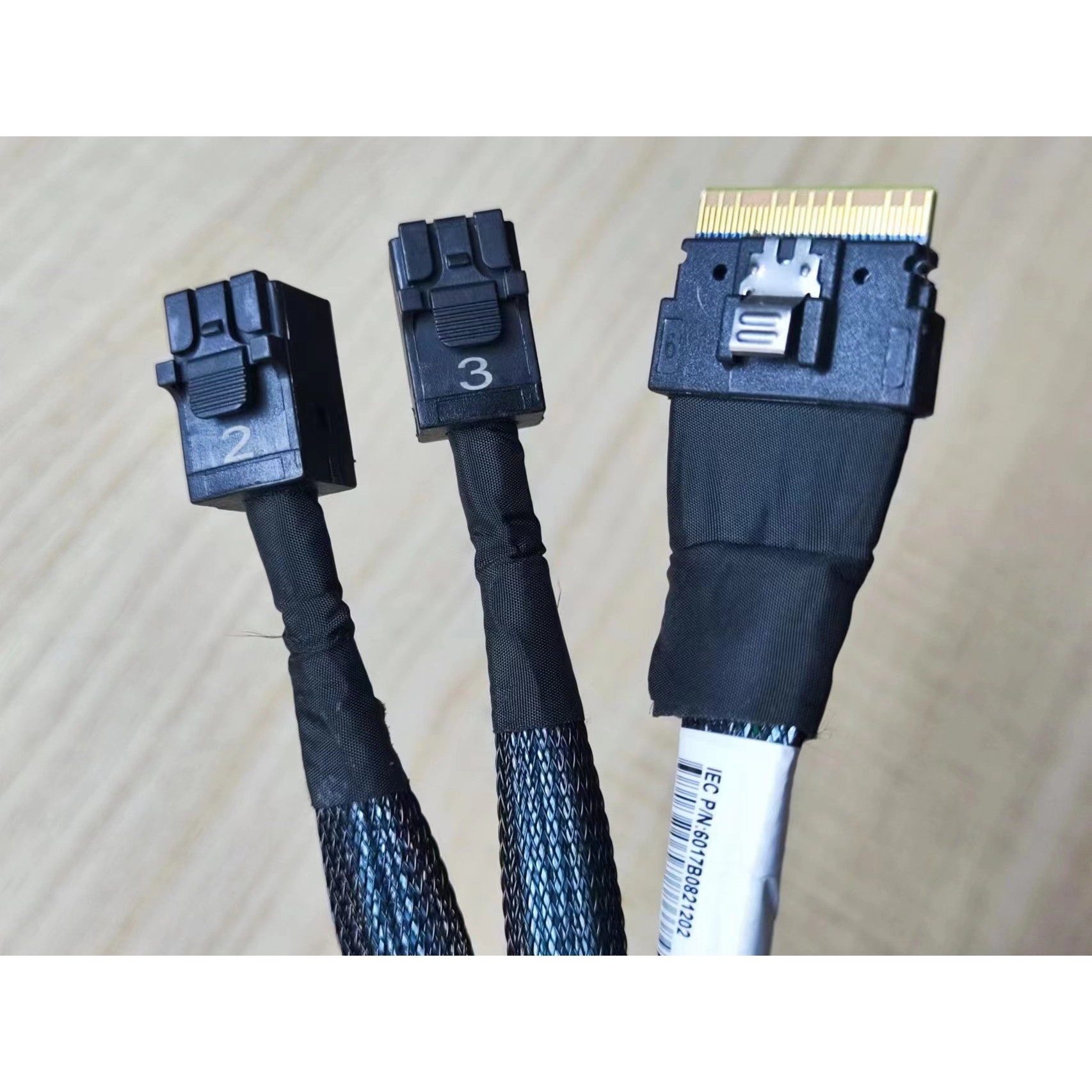 Slim SAS SFF-8654 8x转一分二 MiniSAS HDSFF-8643背板数据线
