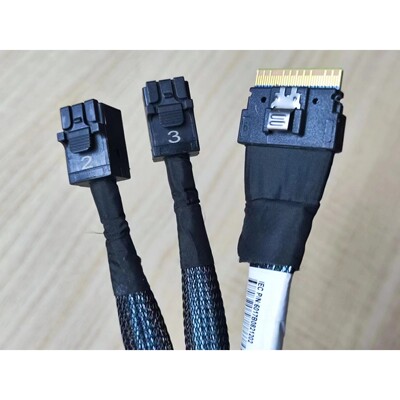 Slim SAS SFF-8654 8x转一分二 MiniSAS HDSFF-8643背板数据线