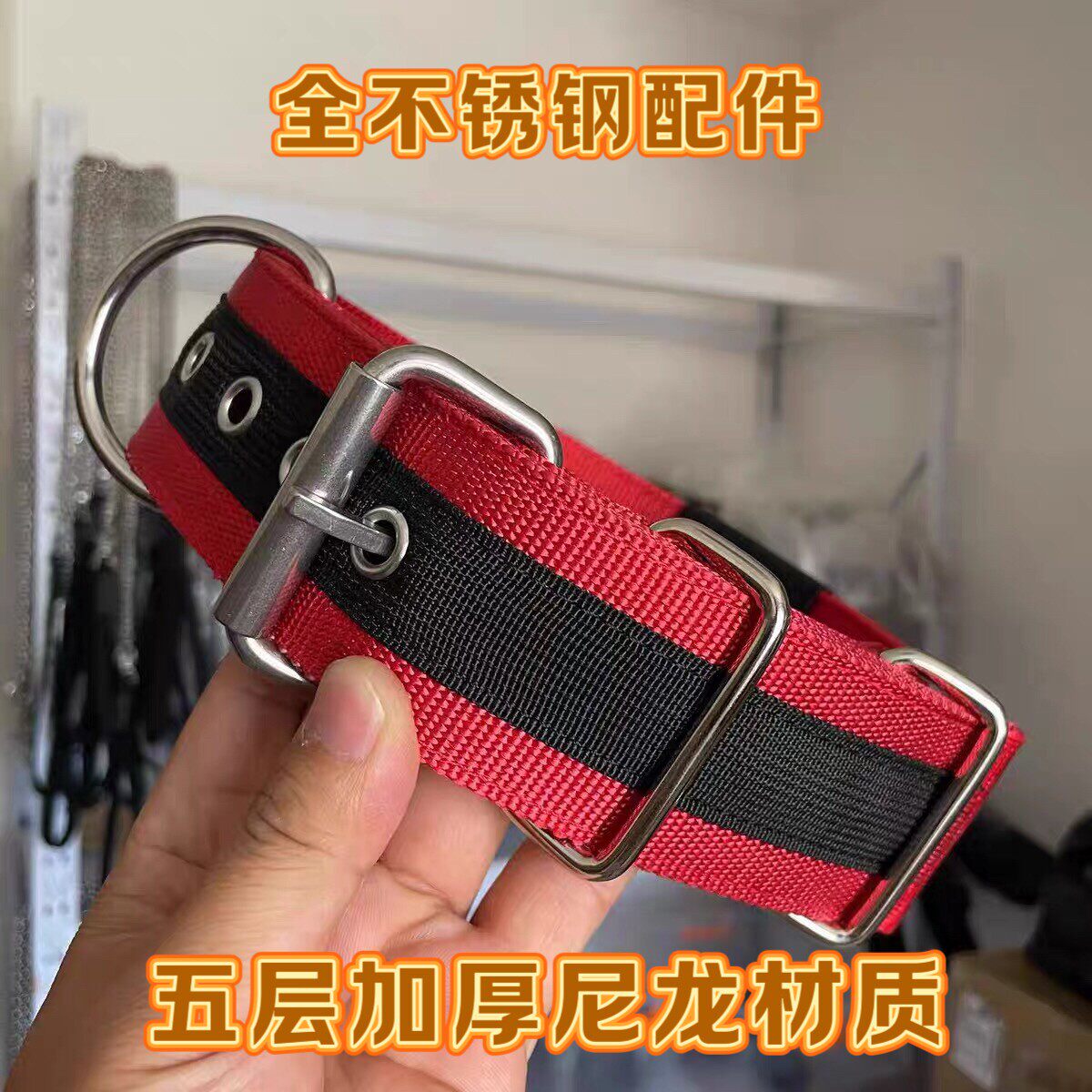 新款比特脖圈加厚加宽耐磨猛犬脖套马犬德牧中大型犬专用栓狗项圈