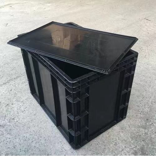 电子工具大号周转箱零件箱黑色塑料箱子元件盒580*368*200