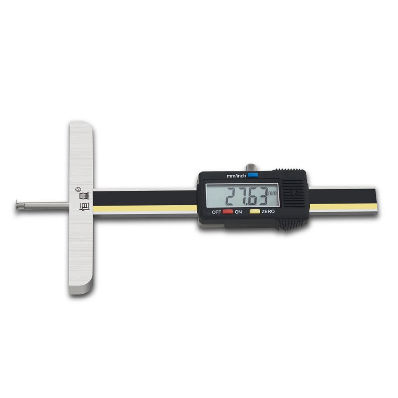 恒量带钩细杆电子数显深度尺0-150盘头1mm小孔U沟槽卡槽卡尺量具