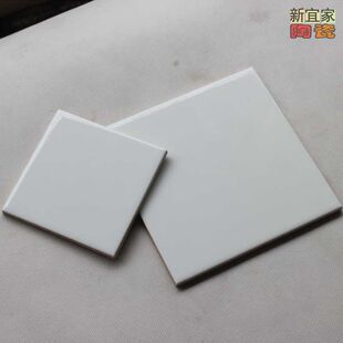 浴室瓷片瓷釉面砖厨房简约100黑白亮光哑光平面小方砖卫生间墙砖