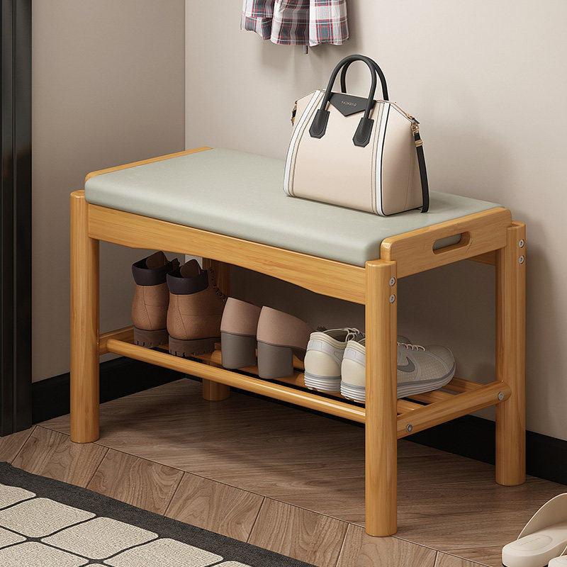 家用入户门口鞋架子简易非实木换鞋凳2024新款过道坐凳一体鞋柜子