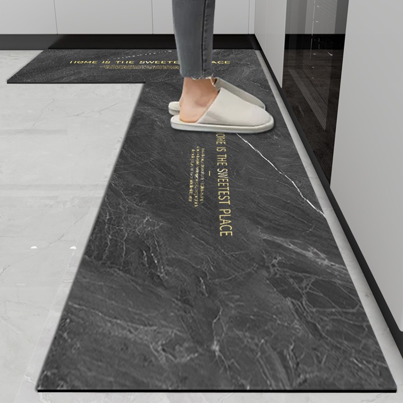 2024新款硅藻泥厨房地垫防滑防油吸水垫门口耐脏脚垫防水免洗地毯