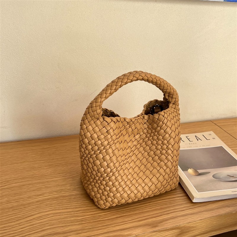 重磅 纯手工编织手提菜篮子包斜挎洋气百搭大容量水桶包