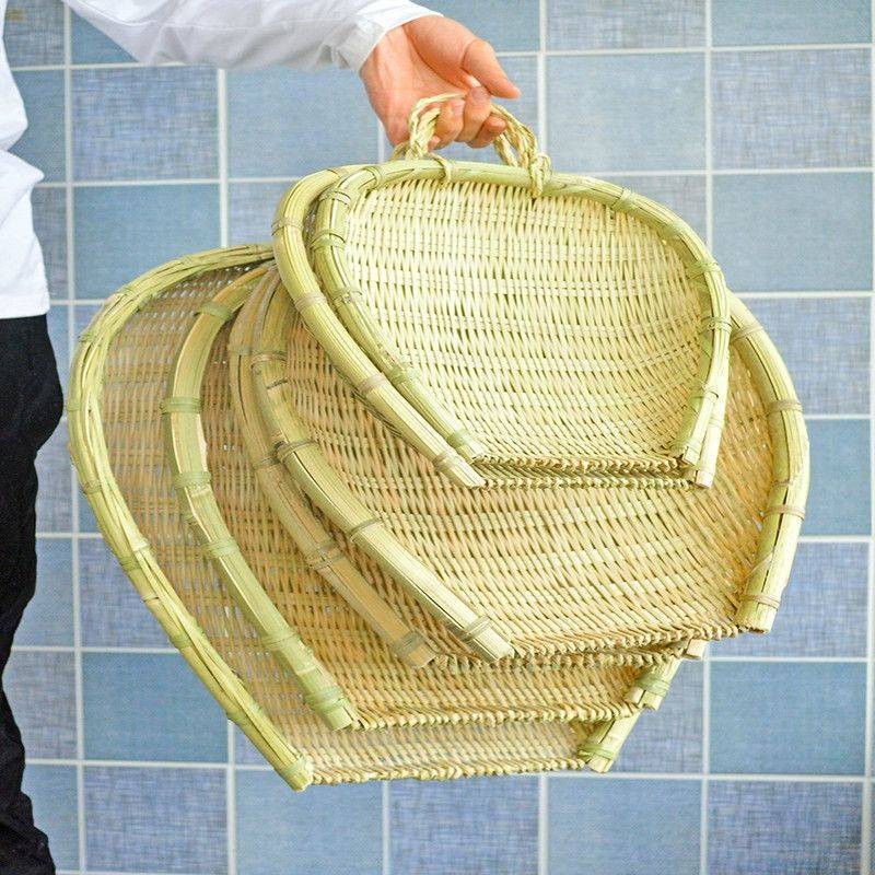 竹编织品竹子 竹篮子 家用簸箕收纳筐四川纯手工农家筛子沥饭筲箕