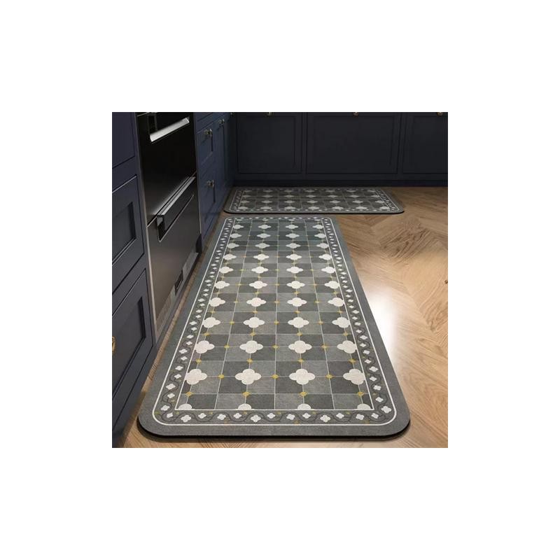 厨房地垫地毯垫脚垫硅藻泥红腾可擦免洗吸水厨房防滑防油地垫