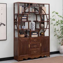 新中式博古架实木全实木茶叶展示架隔断客厅餐厅摆件柜体多宝阁