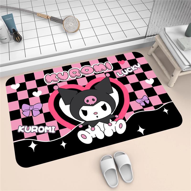 爱尔兰厕所家用卡通泥地地垫强浴室垫硅藻卫生间门口可吸水防滑垫