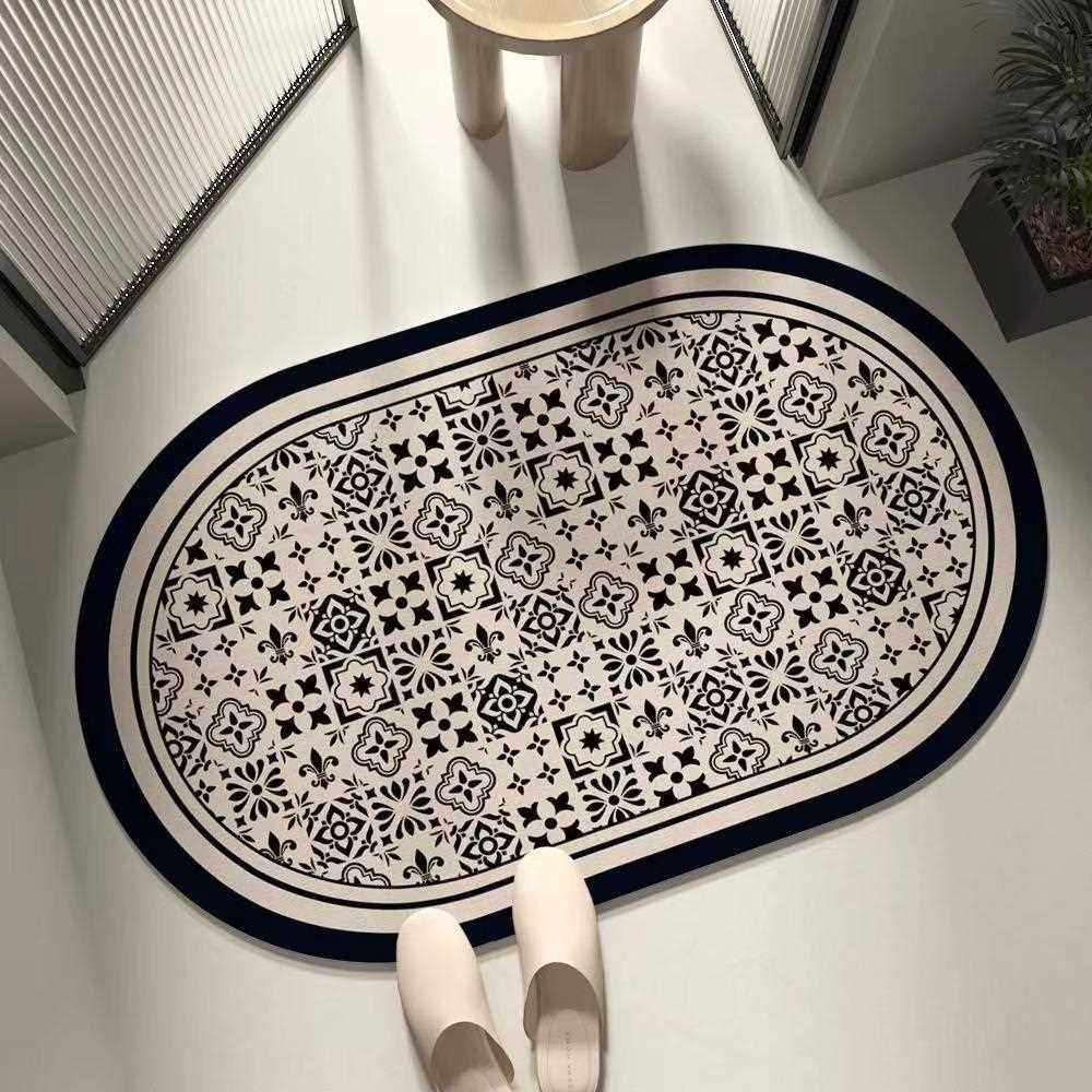 东南亚硅藻加厚耐脏吸水浴室卫生间门口脚垫泥家用轻奢速干地垫垫