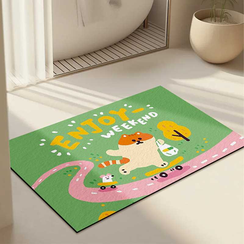 Trade Me软脚垫门口浴室厕所门卫生间地垫泥防滑硅藻吸水速干地毯