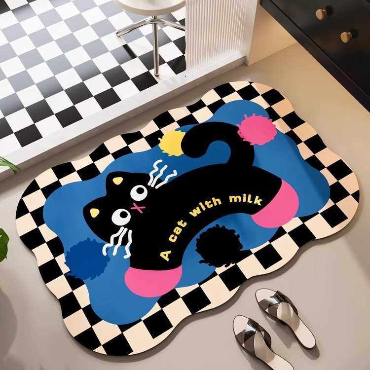 斯洛文打理地垫速卫生间门易垫干吸水耐脏卡通脚垫防滑猫家用浴室