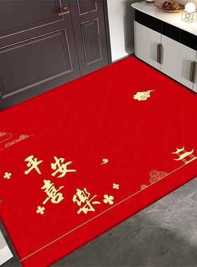 爱尔兰红色门脚垫地垫门口进防滑别墅除尘门外免洗耐脏家用地毯入