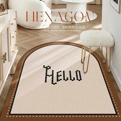 复古风皮革裁剪PVC进门免洗地毯垫地垫入户门地垫阳台随意厨房