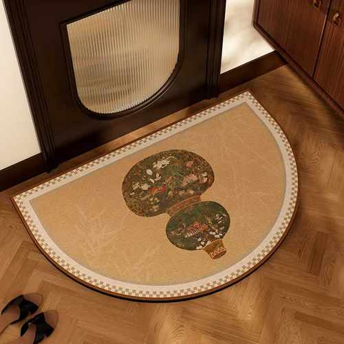 越南脚垫中式玄关门口厕所除污入户门高弹地垫丝圈地中半圆古风垫