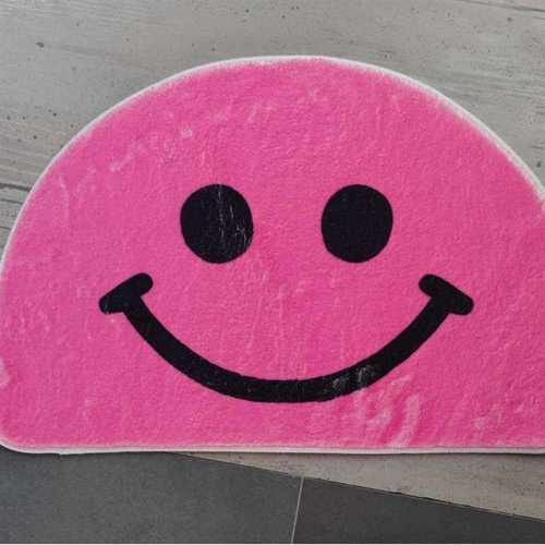 Rakuten地垫粉色防滑垫柔软浴室羊绒家用门口吸水卧室厕所地毯半