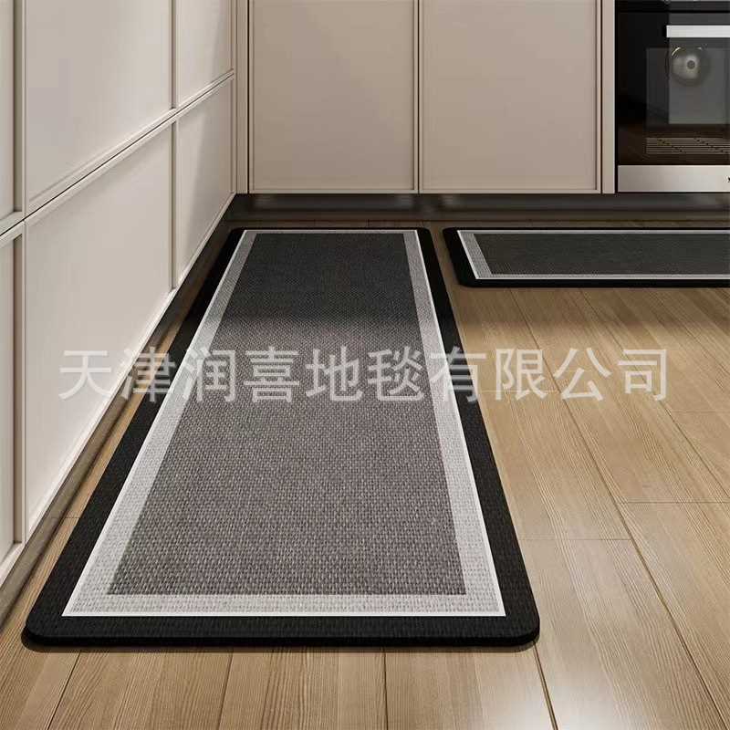 Fruugo地垫好家用子奢风防滑垫吸水可泥硅藻地垫轻代发长条厨房耐