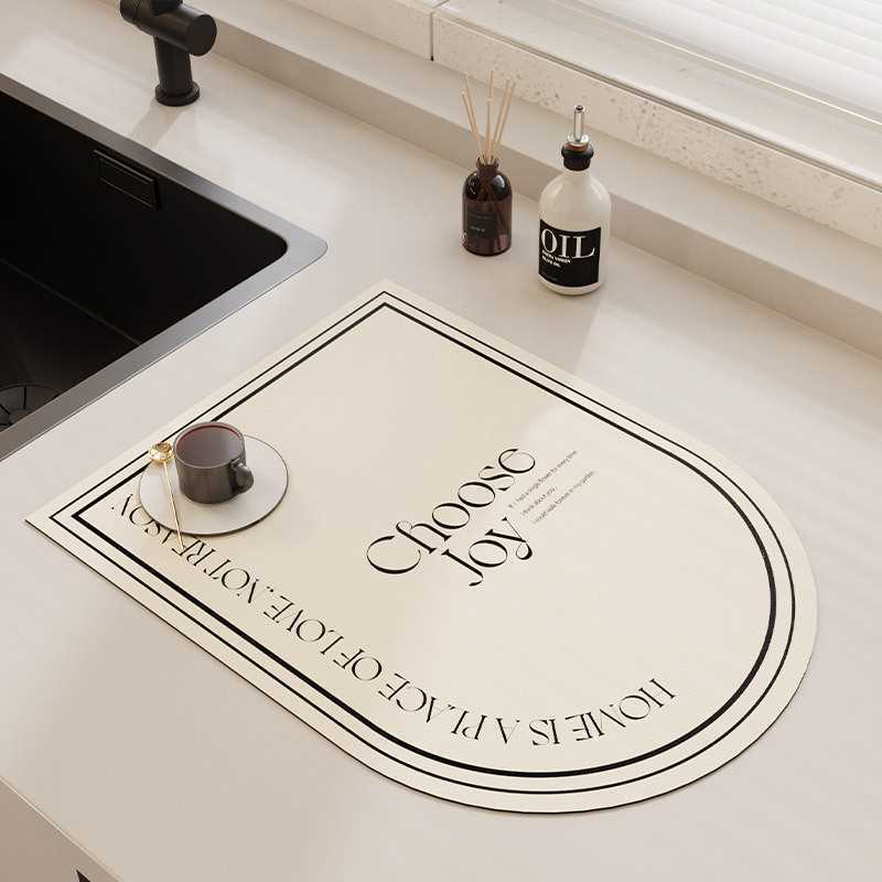 Walmart垫子垫异形碗筷沥水硅藻吸水台面奶油泥垫风厨房咖啡机餐