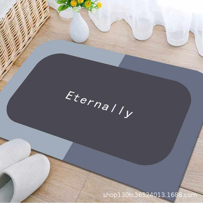 入户门地垫速干脚垫泥吸水卫生间硅藻轻奢垫软垫简约浴室防滑门口