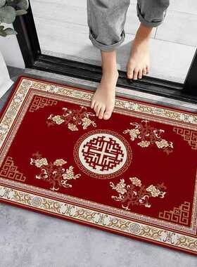 SHOPEE玄关耐脏家用防滑新年耐磨地毯地垫吸水垫门门口脚垫红色入