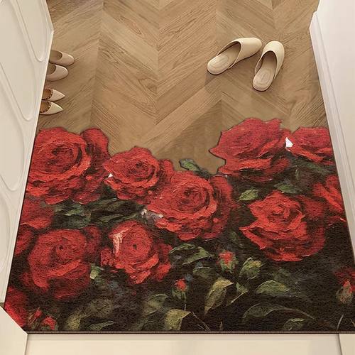 捷克入户门复古垫圈地丝土防滑裁剪刮泥可油画地垫脚垫耐磨除尘蹭