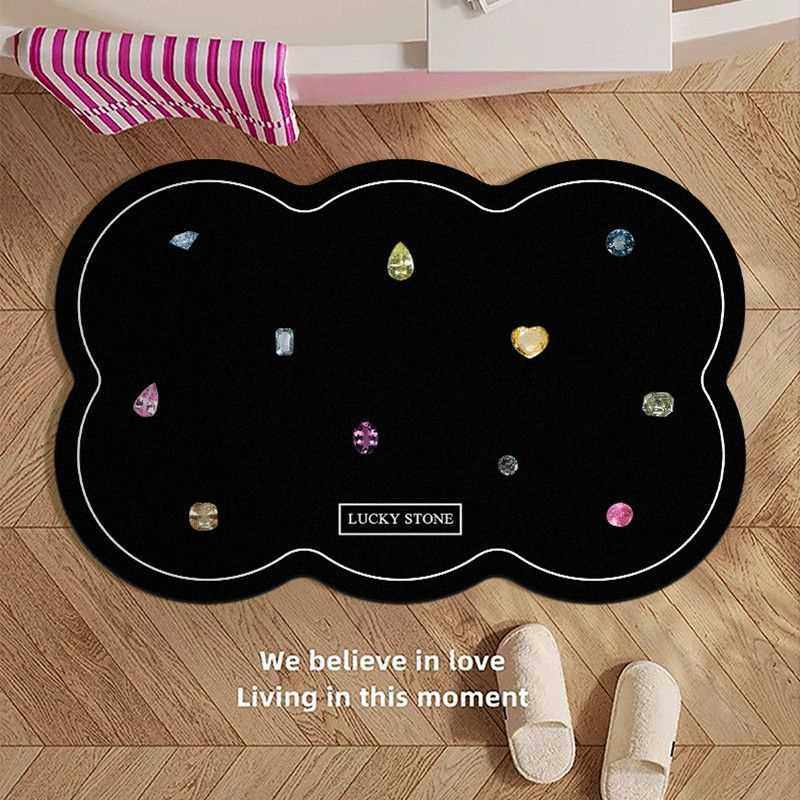 Fnac花边吸水软垫图案硅藻钻石脚垫速干简约门口泥卫生间浴室厕所