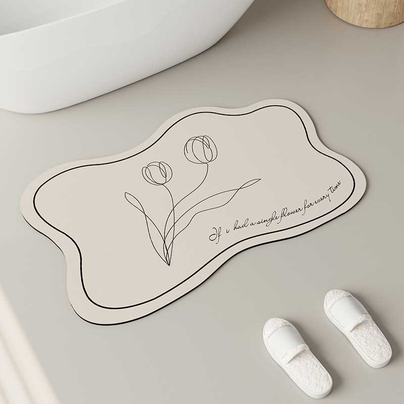 Walmart防滑垫速干泥门口家用进门厕所风奶油浴室地垫脚垫卫生间