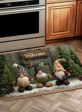 Casas Bahia防滑打理浴室圣诞水晶复古耐脏跨境垫家用热销入户门