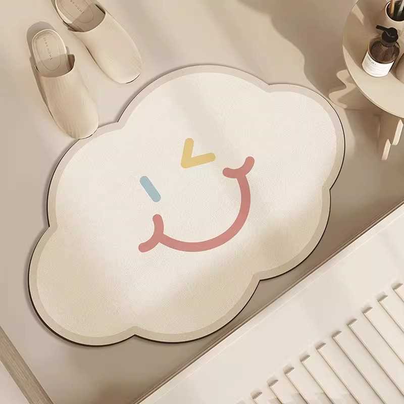 奥地利入户硅藻异形垫云朵风奶油泥地门垫易卫生间防滑垫浴室耐脏