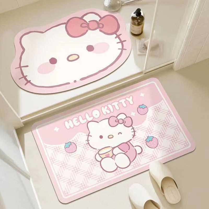 Game门口硅藻吸水吸水卫生间速干浴室凯蒂防滑软地垫脚垫毯草莓泥