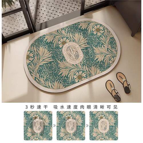 奥地利硅藻卫生间代发泥地门口吸水进门垫速干防滑垫脚垫家用厕所