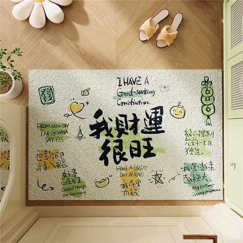 文字家用圈地耐磨入户门地垫刮泥进门ins土玄关蹭垫垫丝