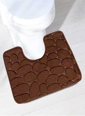 Cdiscount地垫马桶洗手间门型防滑垫浴室吸水垫地毯u垫卫生间防水